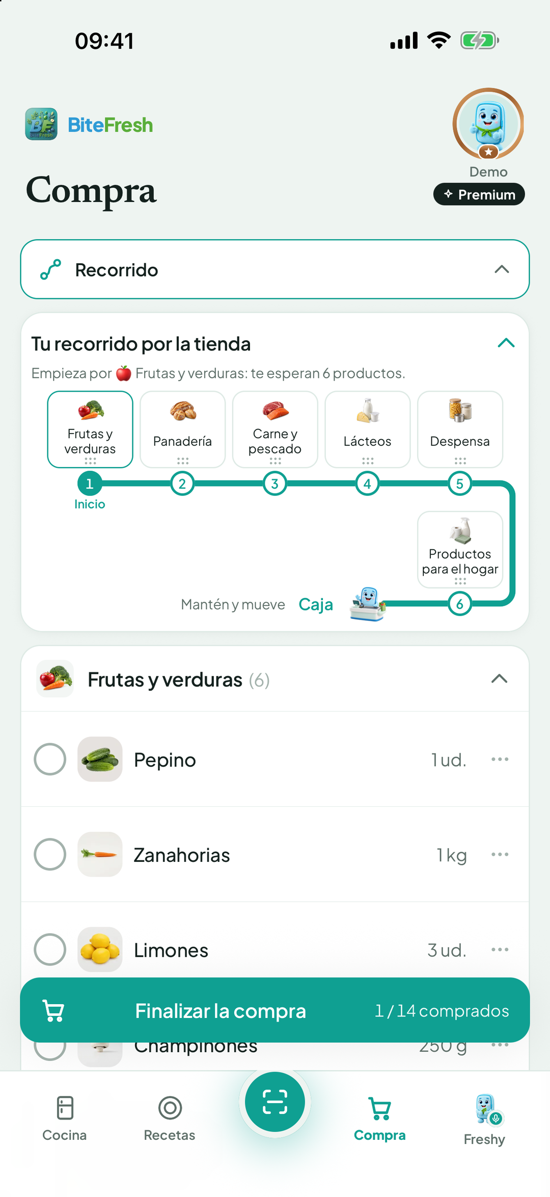 Lista ordenada por recorrido