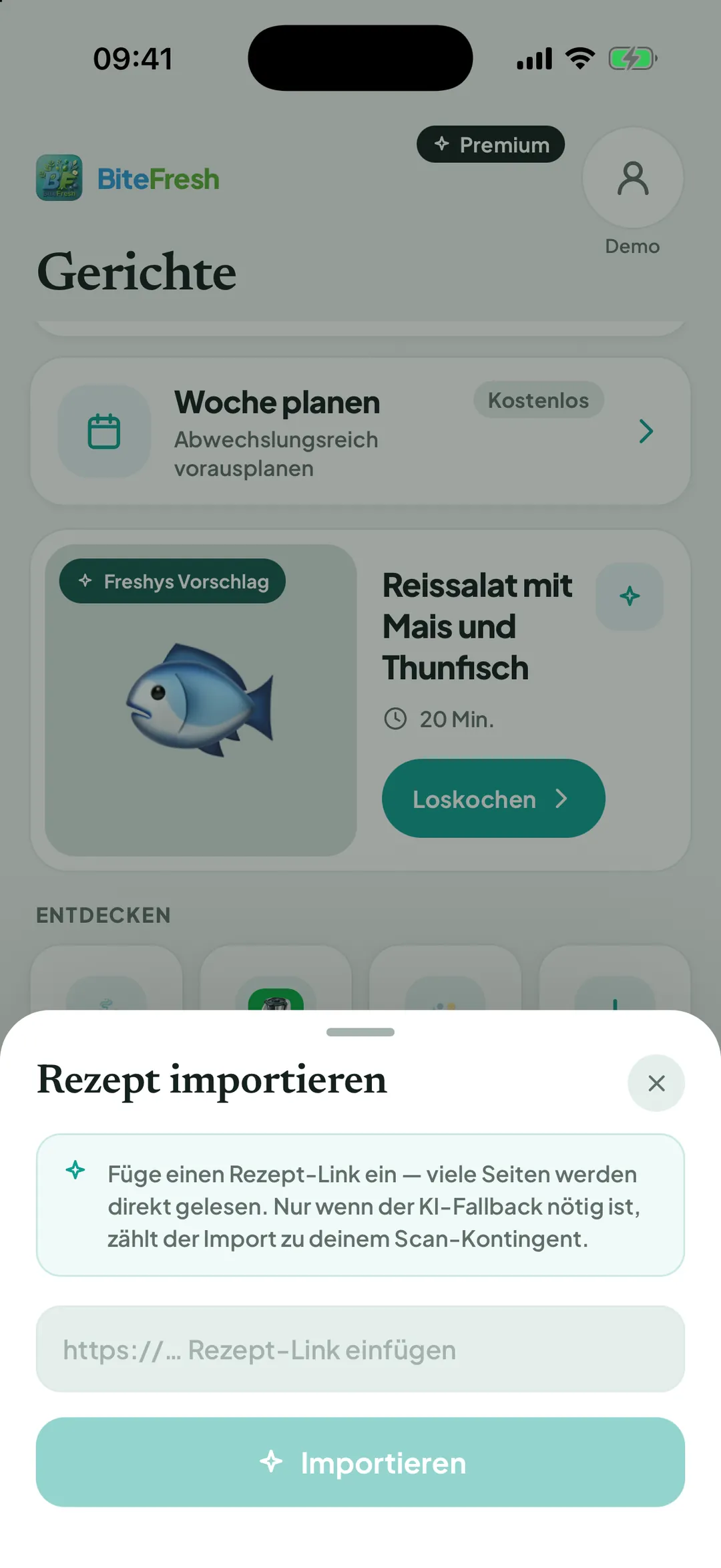 Rezept importieren mit leerem Link-Feld