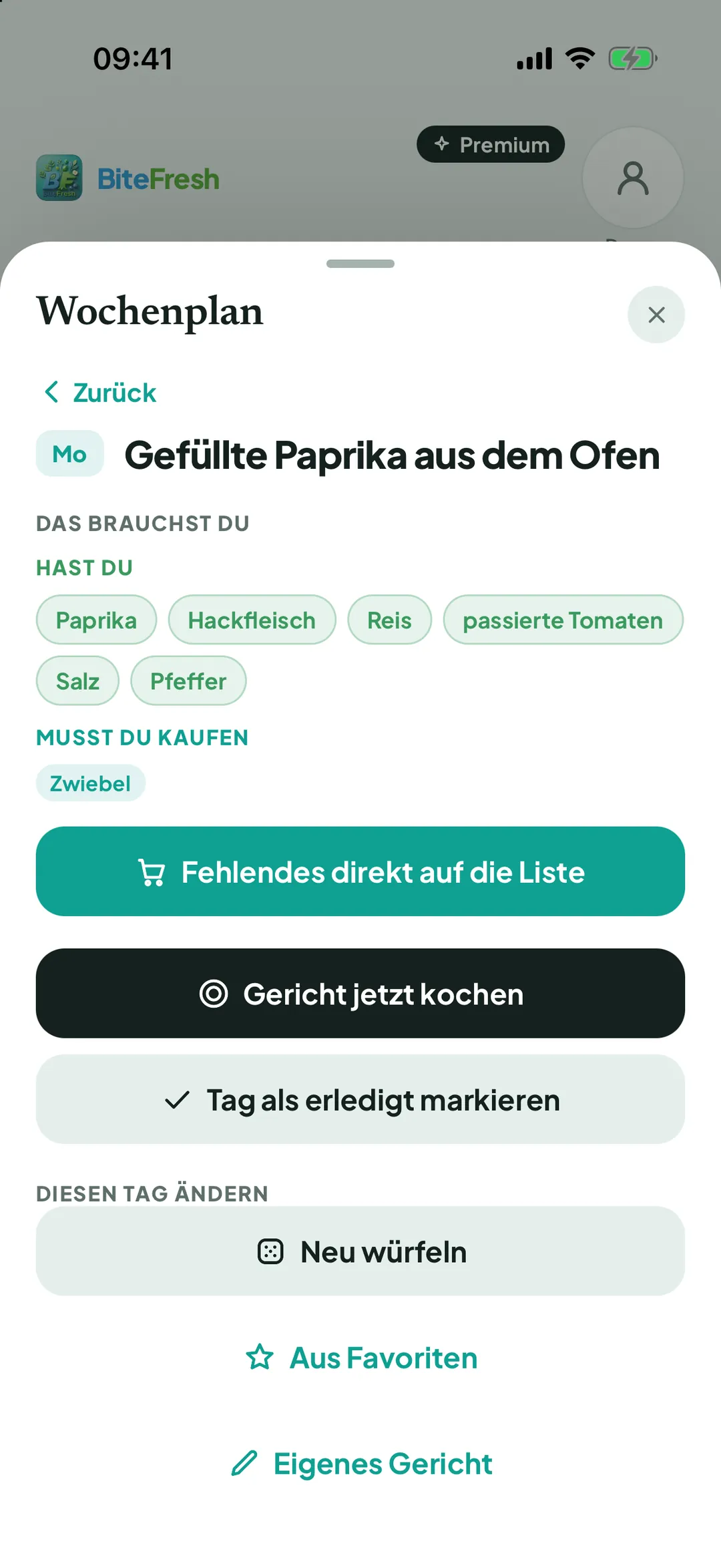 Tagesansicht Das brauchst du