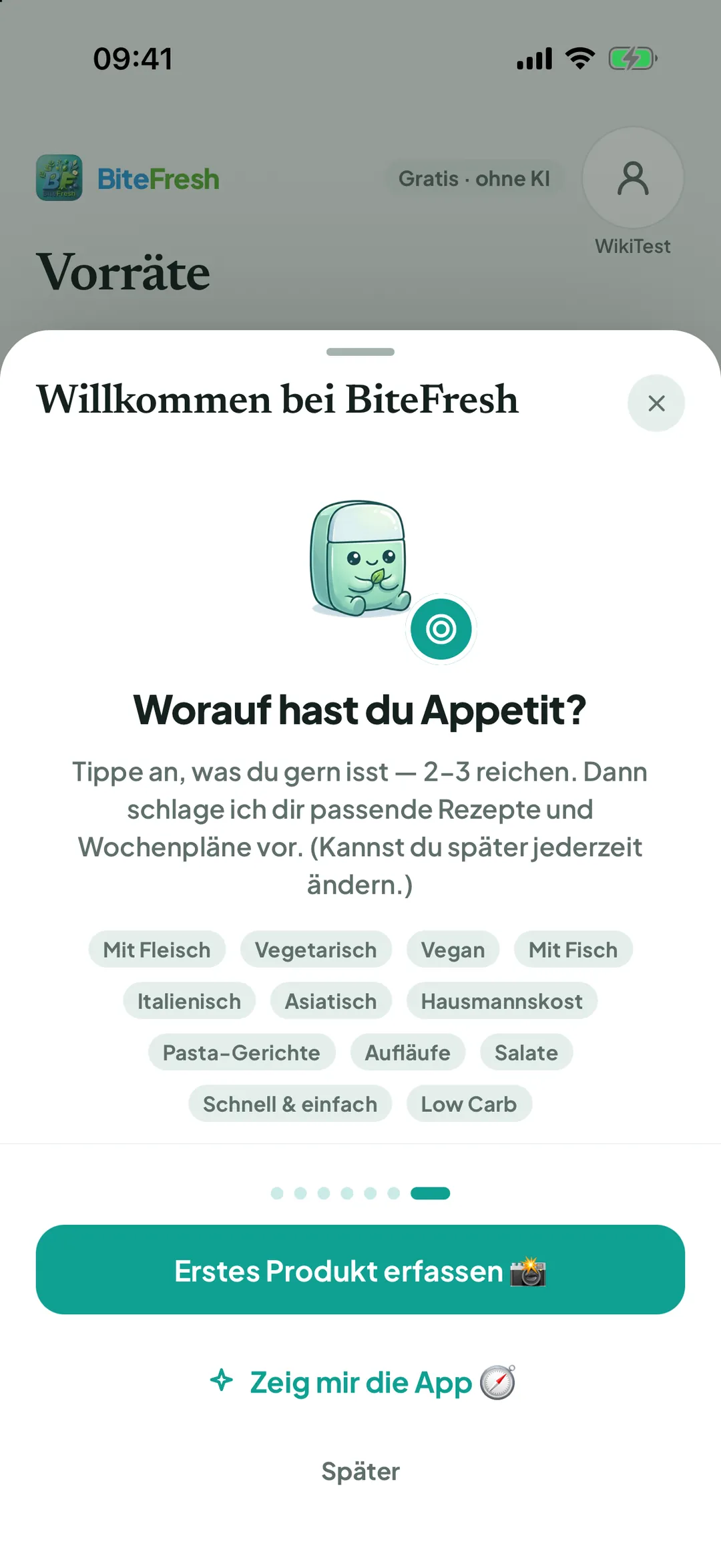 Geschmacks-Auswahl mit mehreren Vorlieben