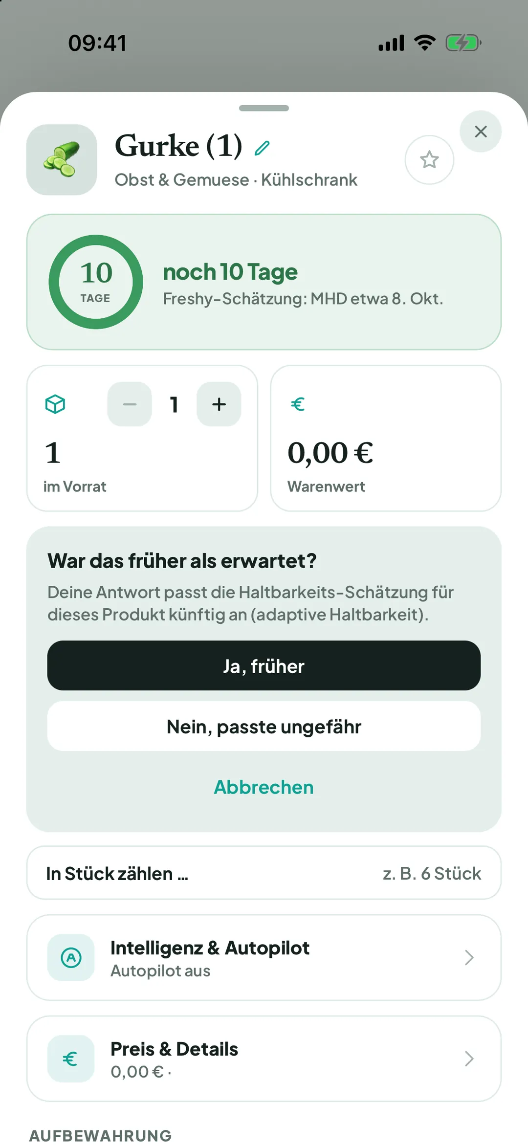 Frage „War das früher als erwartet?“